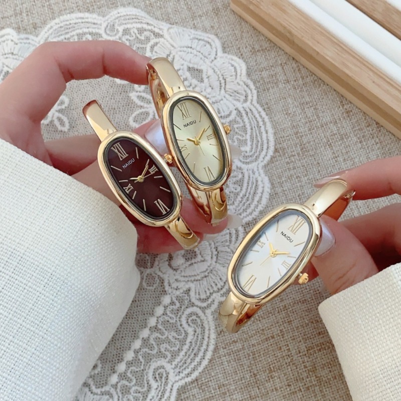 Vintage Fashion Watches - Top Brand Women Oval Roman Dial