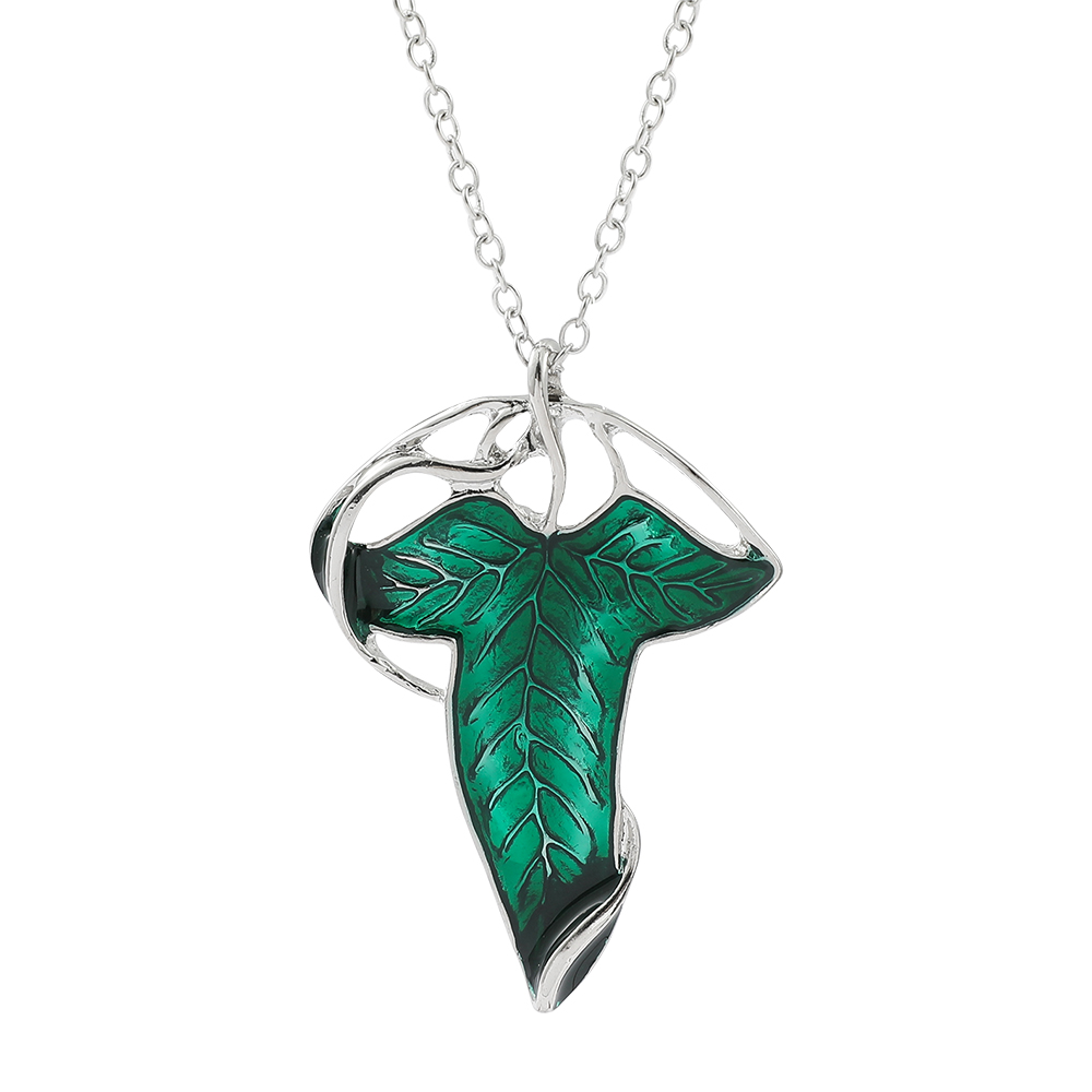 Vintage Fashion Words - Vintage Green Leaf Pendant Necklace Exquisite