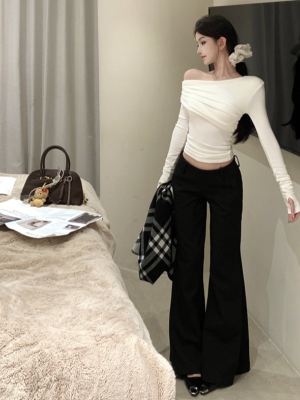 Sexy Lady Style Long Sleeve T- - Vintage Fashion T Shirts ulasan dan harga