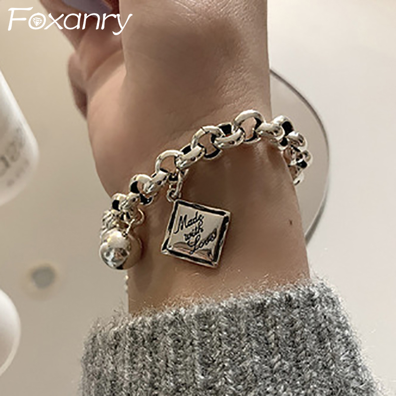 FOXANRY English Letter Tag Pun - Vintage Fashion Labels ulasan dan harga