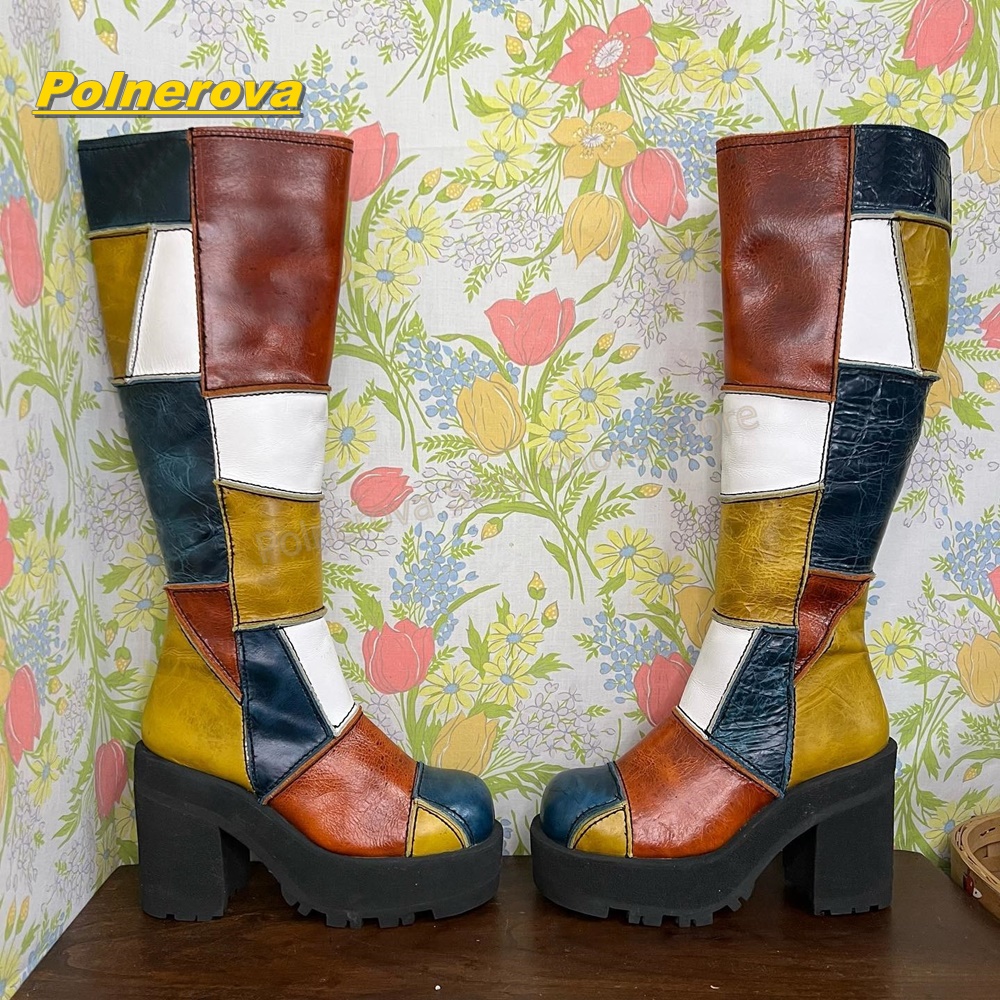 Women Retro Patchwork Leather  - Vintage Fashion In 2026 ulasan dan harga