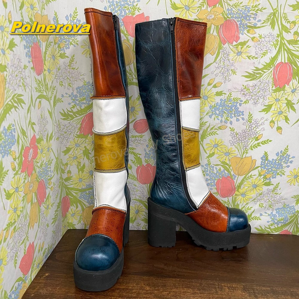 Women Retro Patchwork Leather  - Vintage Fashion In 2026 ulasan dan harga
