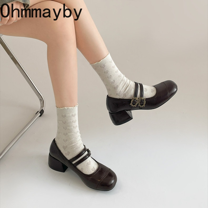 Vintage Thick Heel Women Mary  - Vintage Fashion In 2026 ulasan dan harga