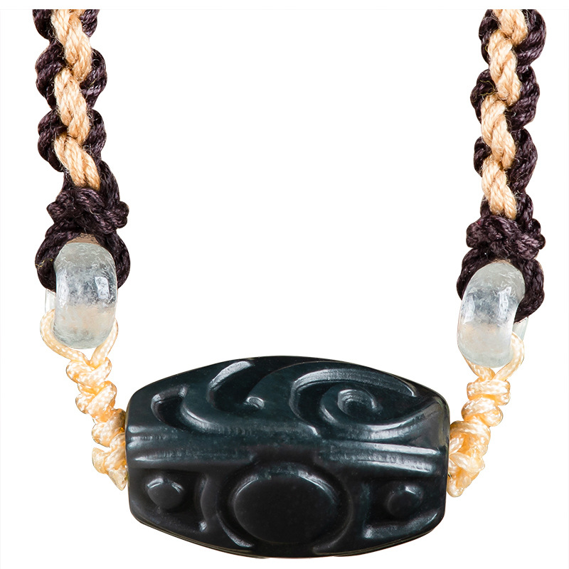Hetian Jade Carve Bead Pendant - Vintage Fashion Jewelry ulasan dan harga