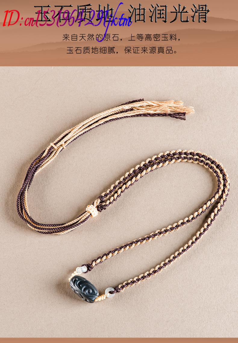 Hetian Jade Carve Bead Pendant - Vintage Fashion Jewelry ulasan dan harga