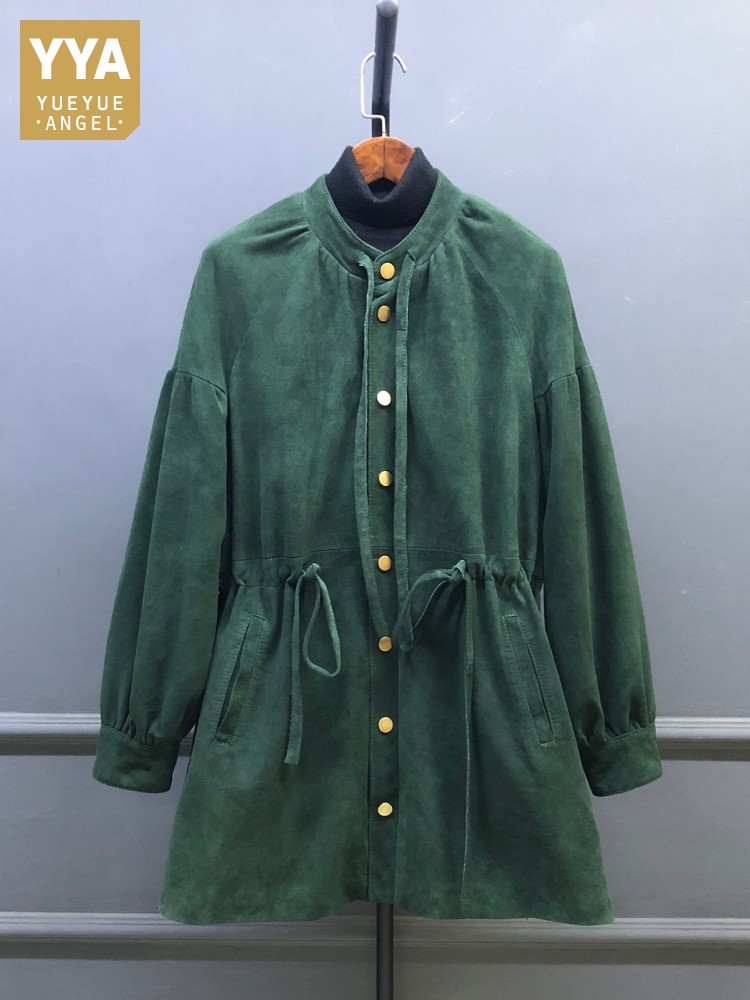 Autumn Winter Women Long Real  - Vintage Trench Coat ulasan dan harga
