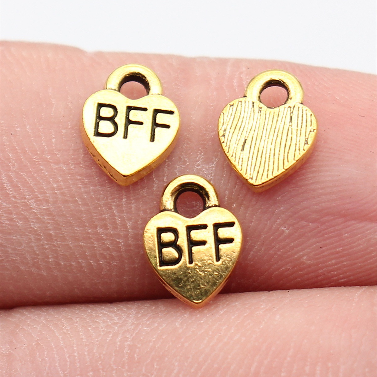 40pcs 9.3x7mm Antique Gold Col - Vintage Fashion Labels ulasan dan harga