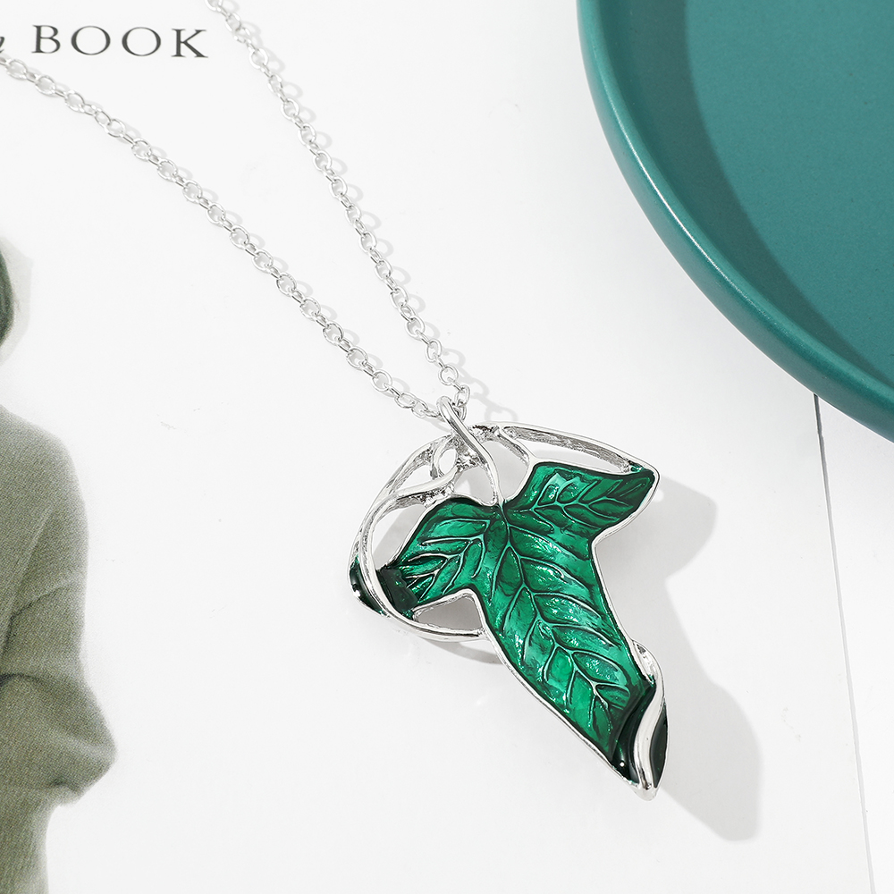 Vintage Green Leaf Pendant Nec - Vintage Fashion Words ulasan dan harga