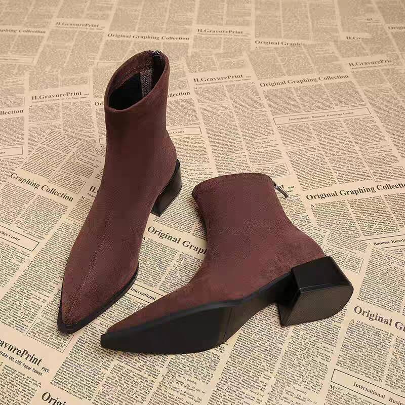 New Low Heel Women Mordern Ank - Vintage Fashion Ladies ulasan dan harga