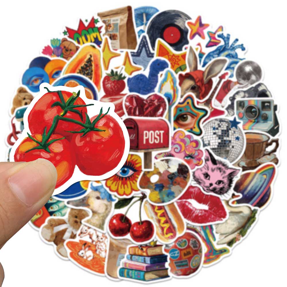 50pcs Vintage Y2K Sticker Fash - Vintage Fashion Labels ulasan dan harga