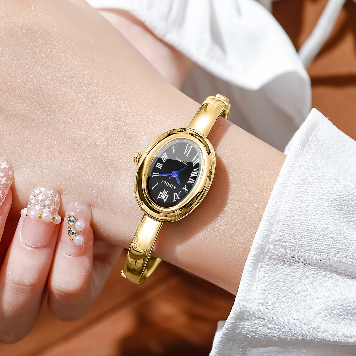 2026XIMILI Vintage Oval Bangle - Vintage Fashion Watches ulasan dan harga