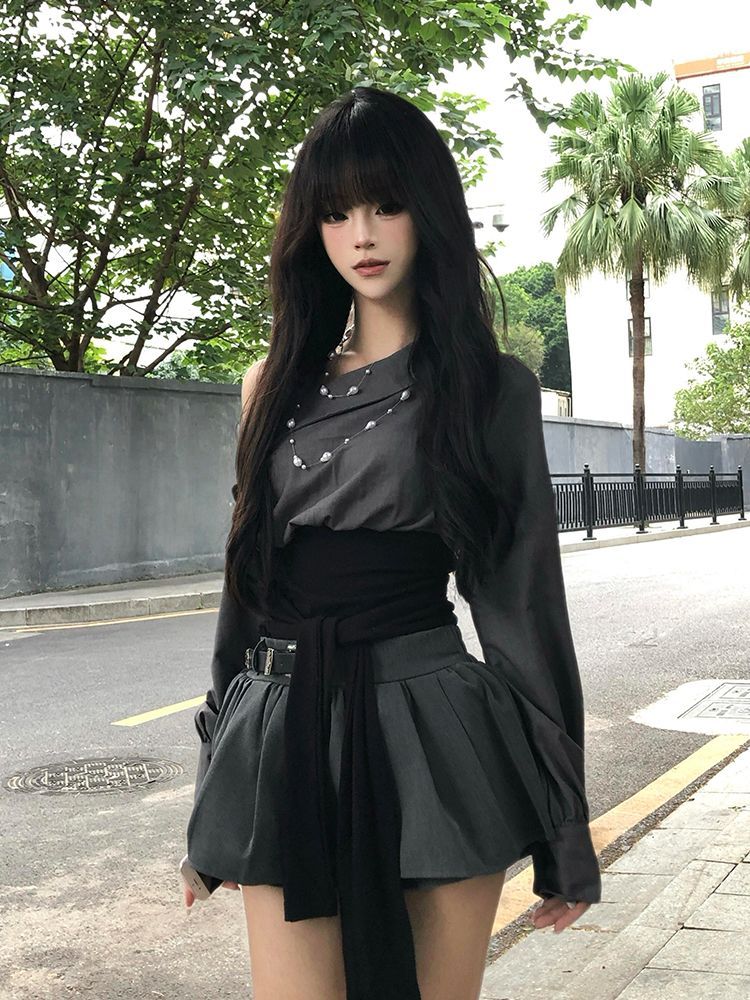 2026 Hot Girl Sexy Gothic Slim - Vintage Fashion T Shirts ulasan dan harga