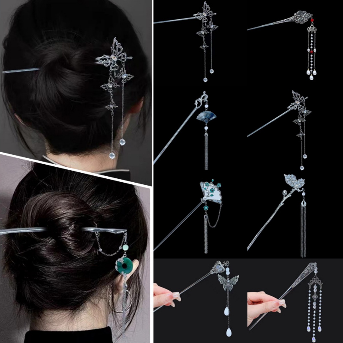 18cm Chinese Style Hairpin Ele - Vintage Fashion Jewelry ulasan dan harga
