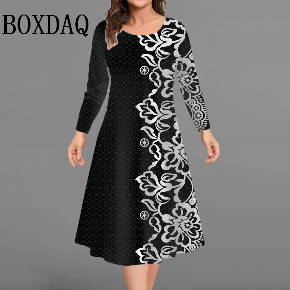 New Women's Retro Dress Flower - Vintage Fashion Plus Size ulasan dan harga