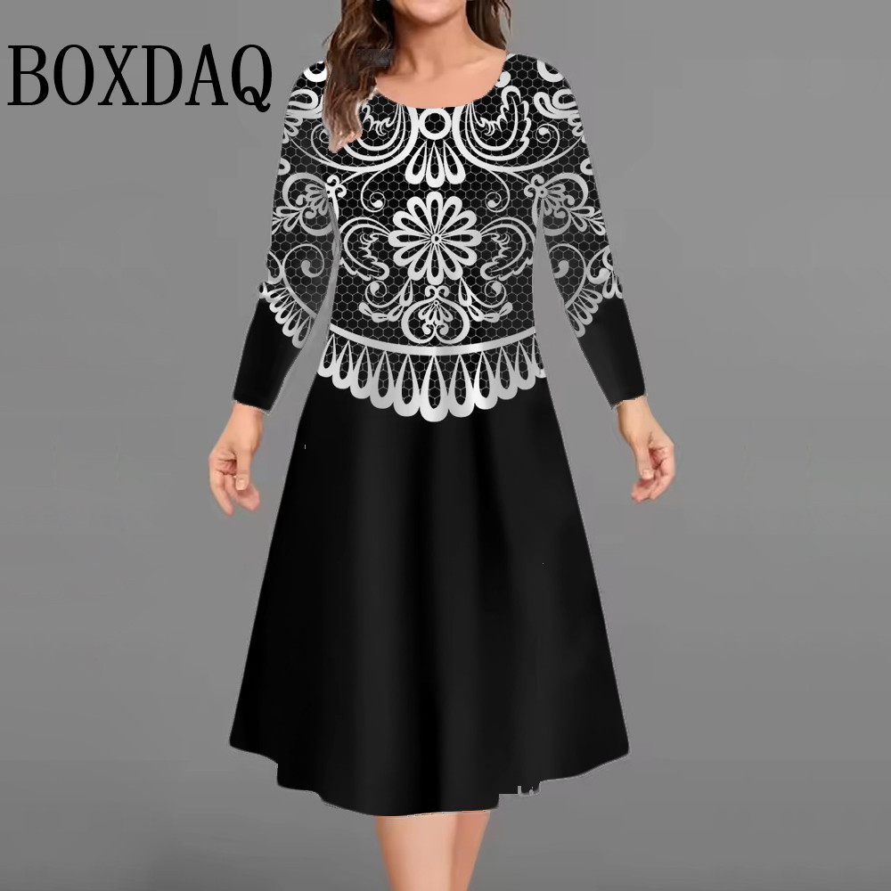 New Women's Retro Dress Flower - Vintage Fashion Plus Size ulasan dan harga