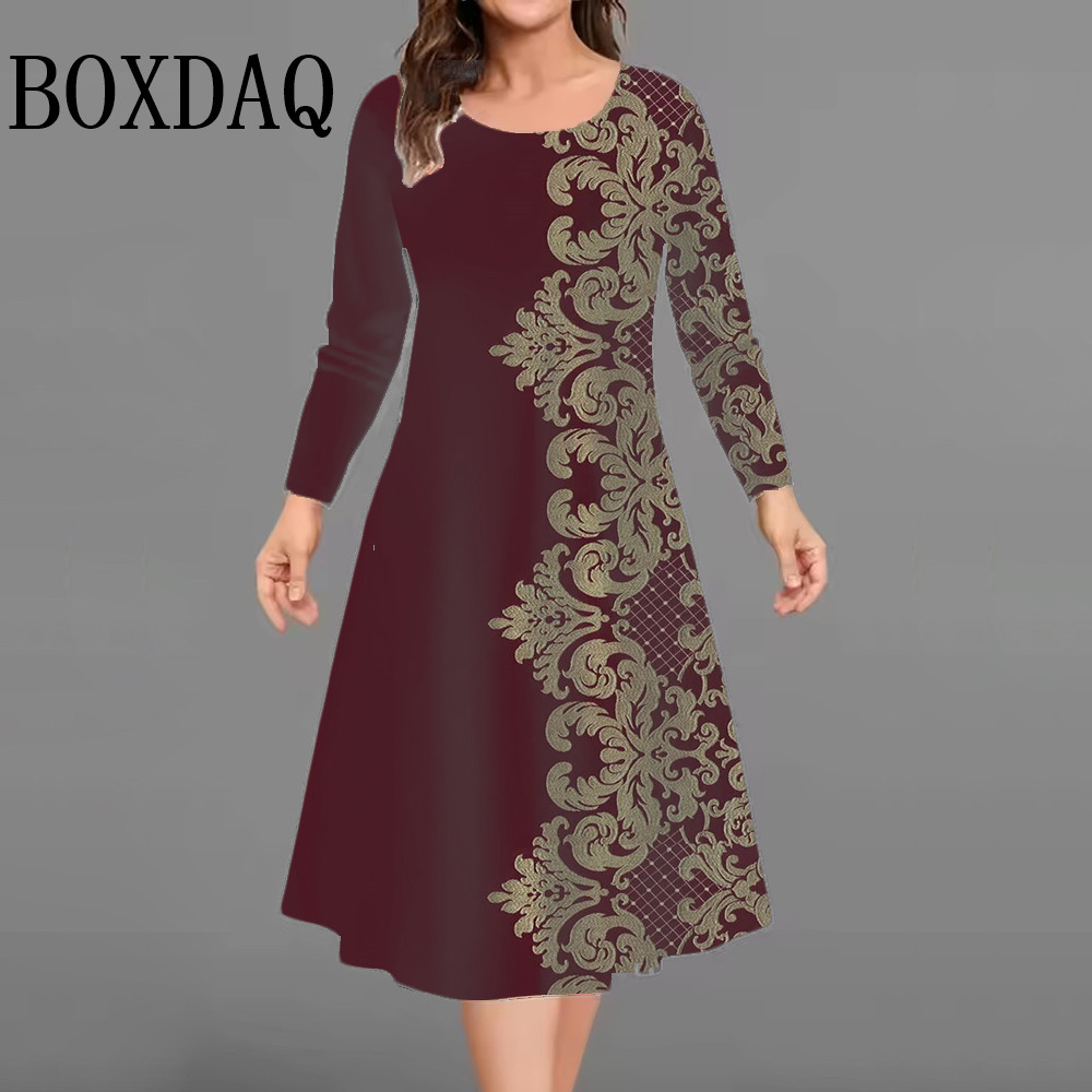 New Women's Retro Dress Flower - Vintage Fashion Plus Size ulasan dan harga