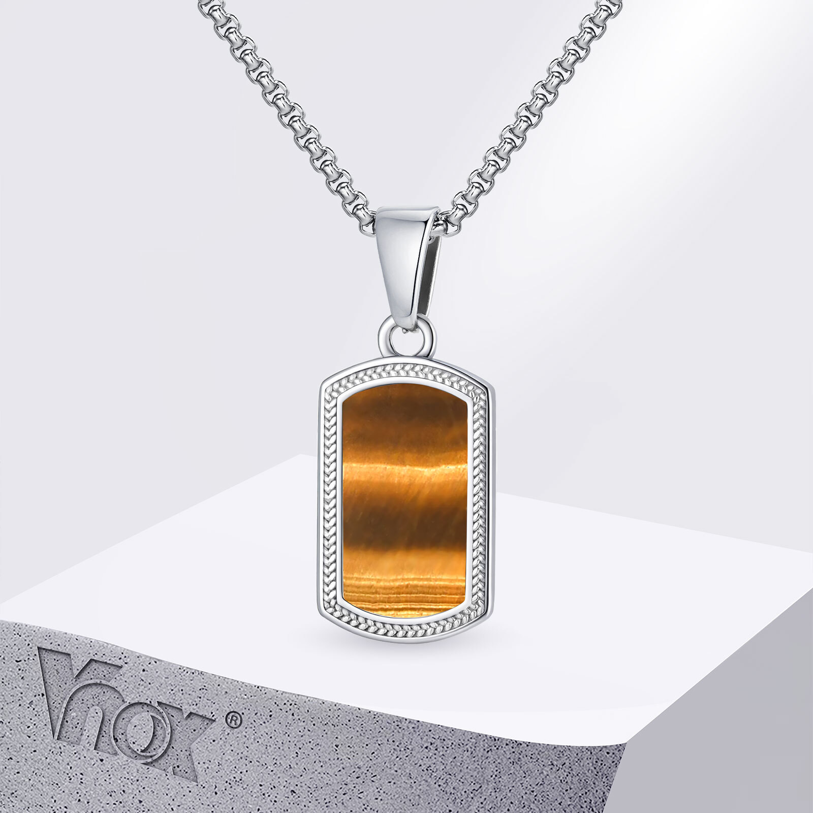 Vnox Stainless Steel Tiger Eye - Vintage Fashion Labels ulasan dan harga